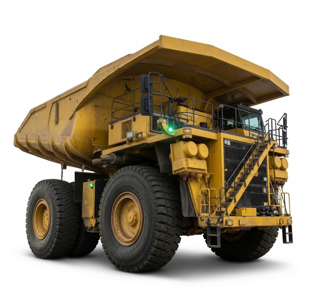Mining haul truck protected by Scarguard detection systems